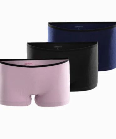 Pack Of 3 Cottonila Plain Underwear Hot-Short - Multicolor