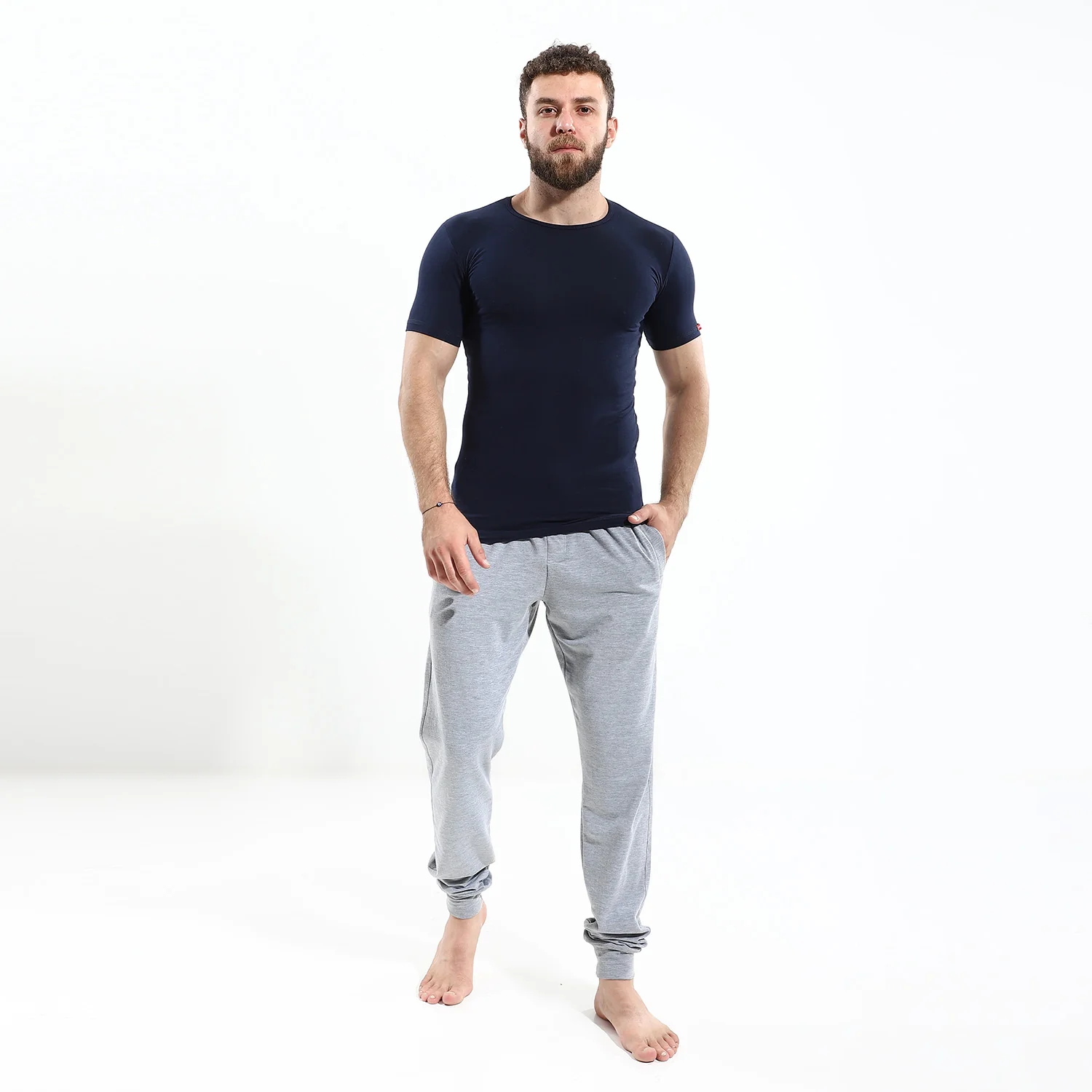 Men's short sleeves (O) Stretch-Nevy - Image 2