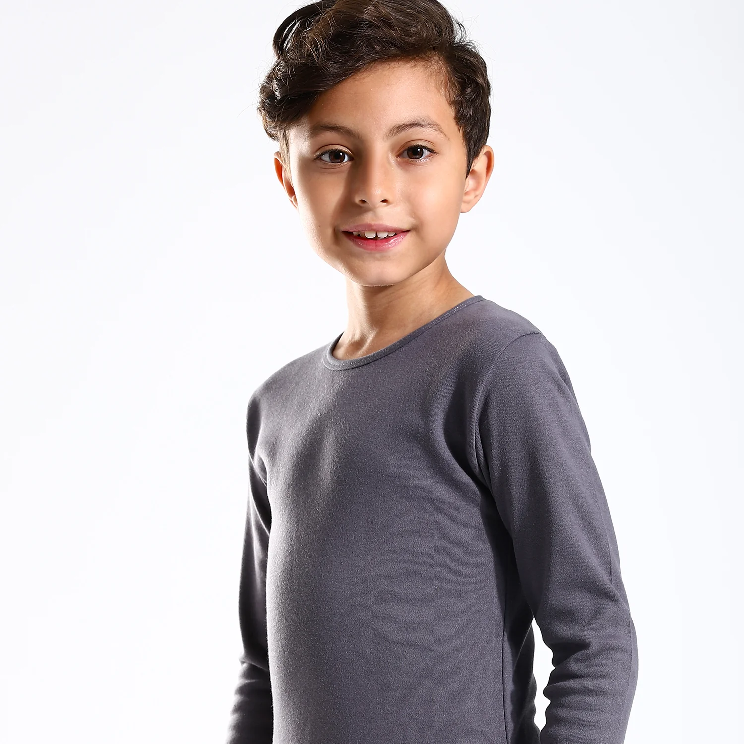 Boys Thermal Slip On, Elastic Waist & Elastic Hem Cotton Undergarment - Grey - Image 4